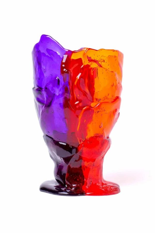 Corsi Twins C Vase Clear Orange Purple