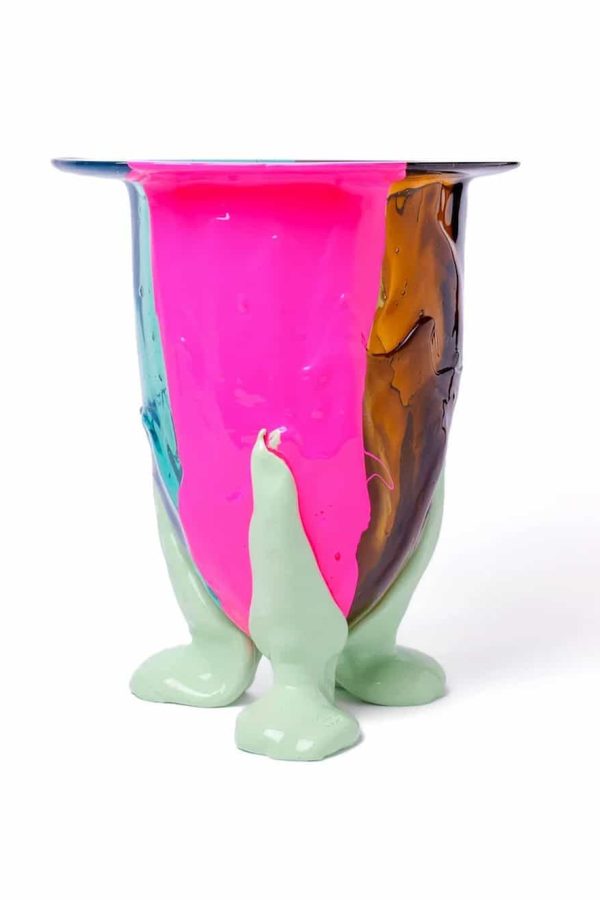 Corsi Vase Amazonia Vase Large Clear Aqua Brown Fluo Fuchsia Mint