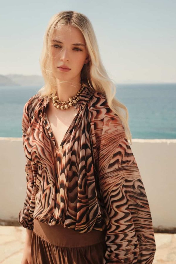 Devotion Print Blouse Salt