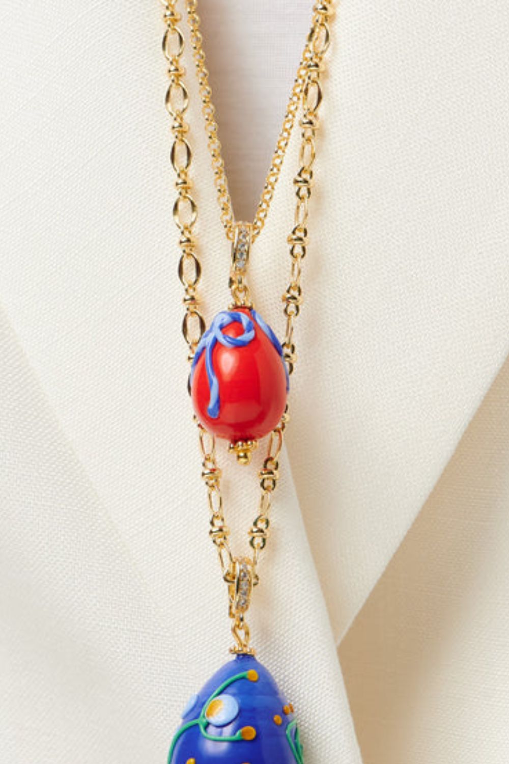 Katerina Psoma Mini Red Murano Egg Pendant - Image 2