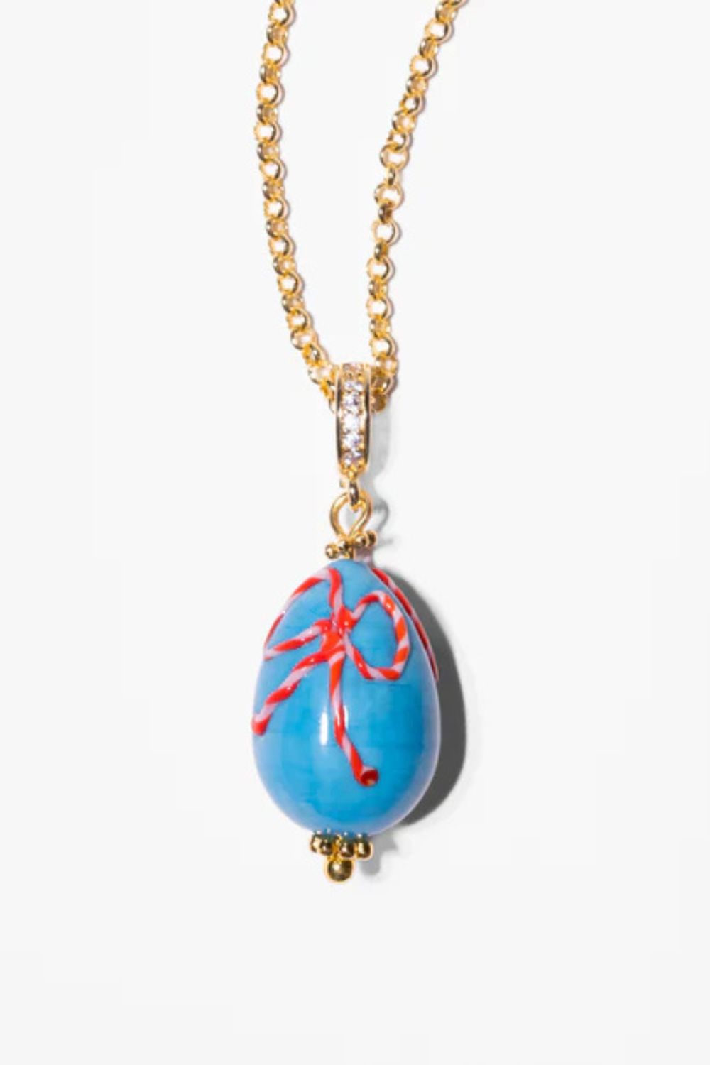 Katerina Psoma Mini Turquoise Murano Egg Pendant