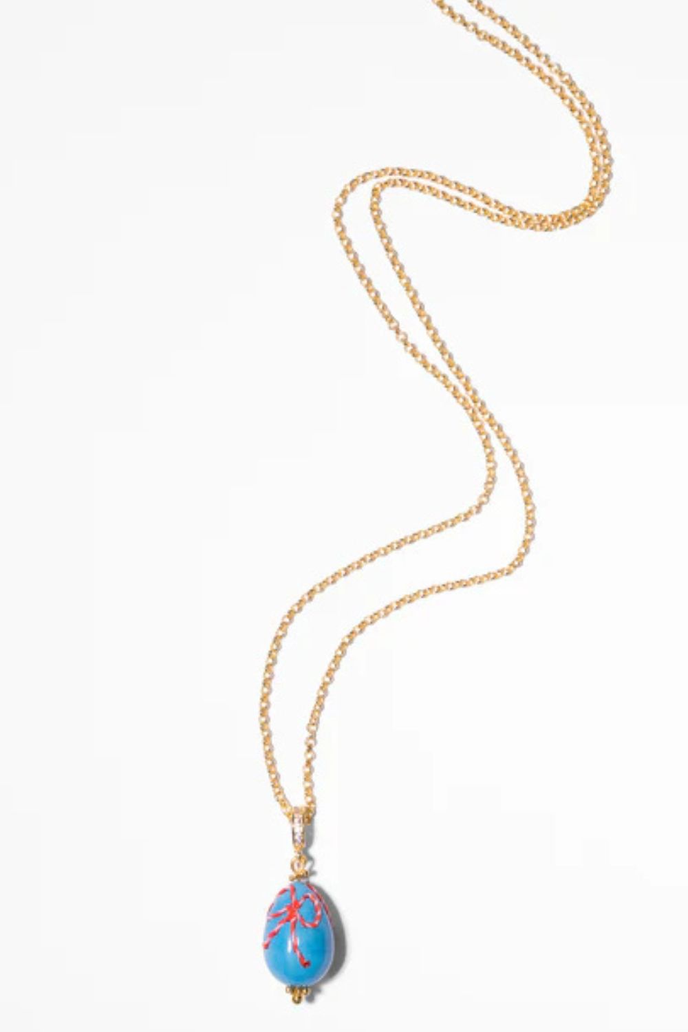 Katerina Psoma Mini Turquoise Murano Egg Pendant - Image 2