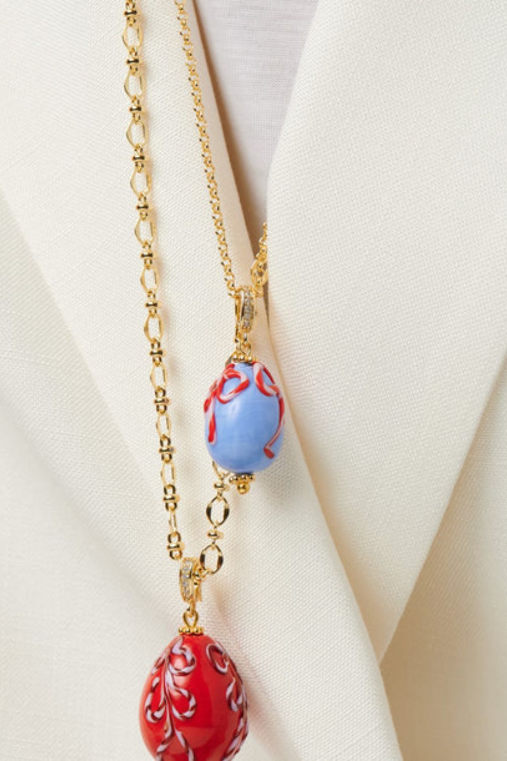 Katerina Psoma Mini Turquoise Murano Egg Pendant - Image 3