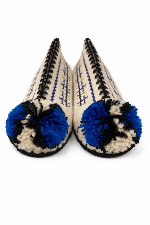 Muses Tsarouchi Woolen Slippers Donkey Black