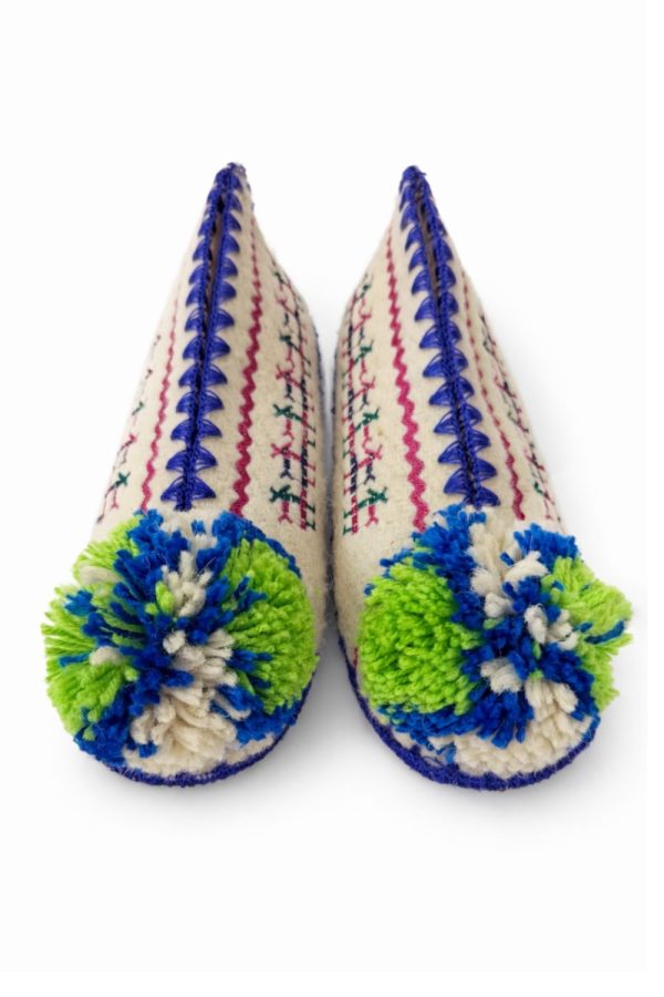 Muses Tsarouchi Woolen Slippers Donkey Blue