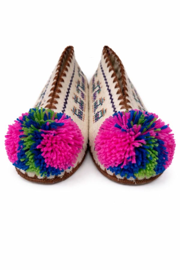 Muses Tsarouchi Woolen Slippers Ram Brown