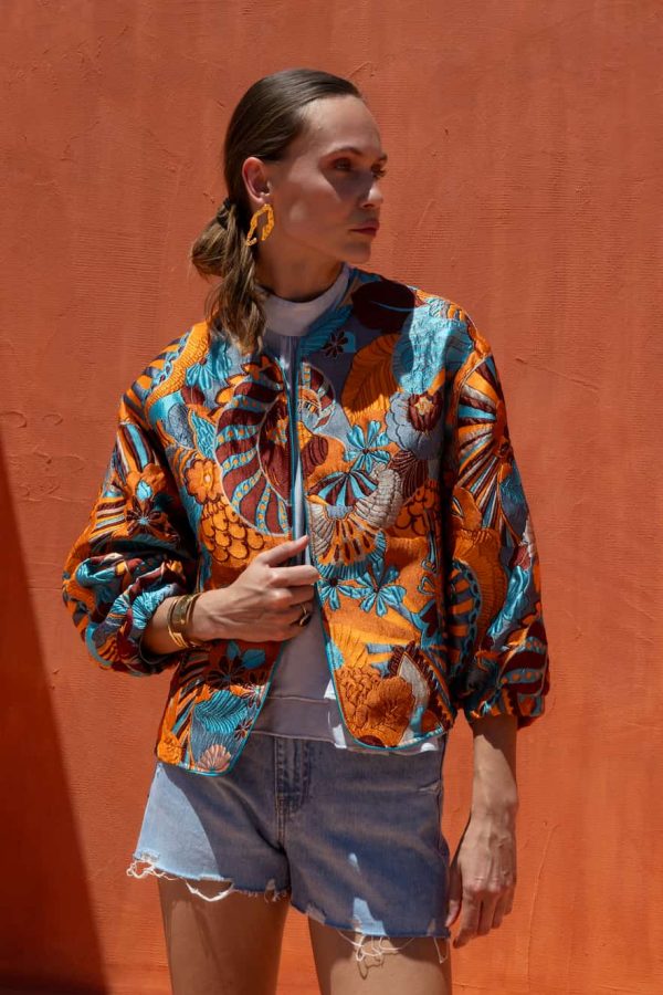 Nema Short Jacket Jaquard Aveline Orange