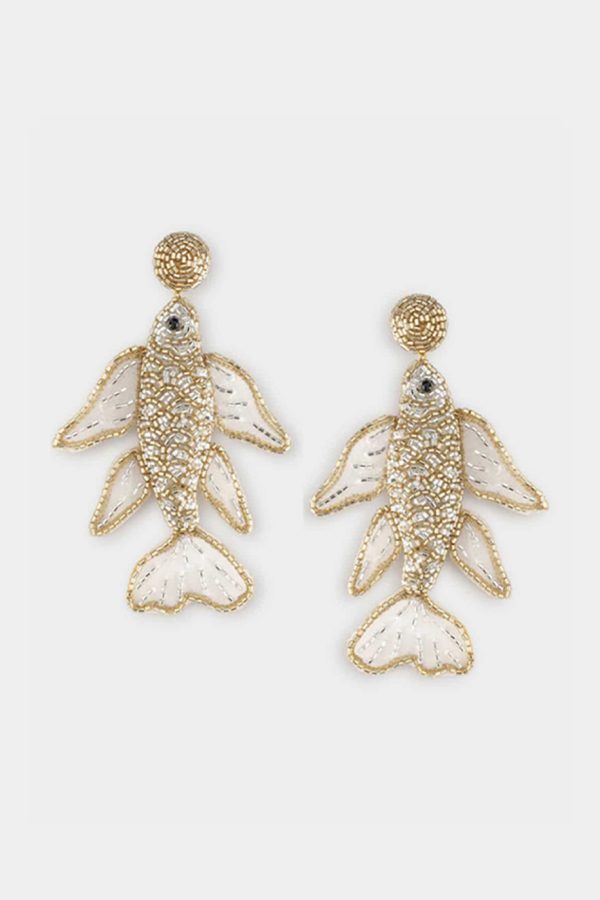 Olivia Dar Koi Earrings Gold