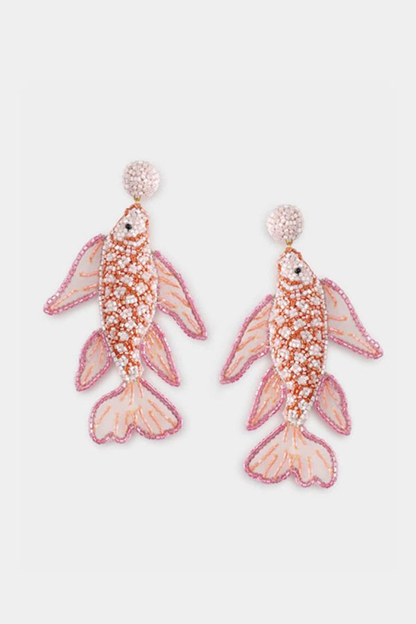 Olivia Dar Koi Earrings Pink