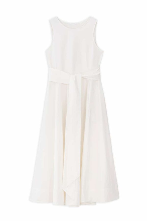 Philosophy Poplin Sleeveless Dress Off White