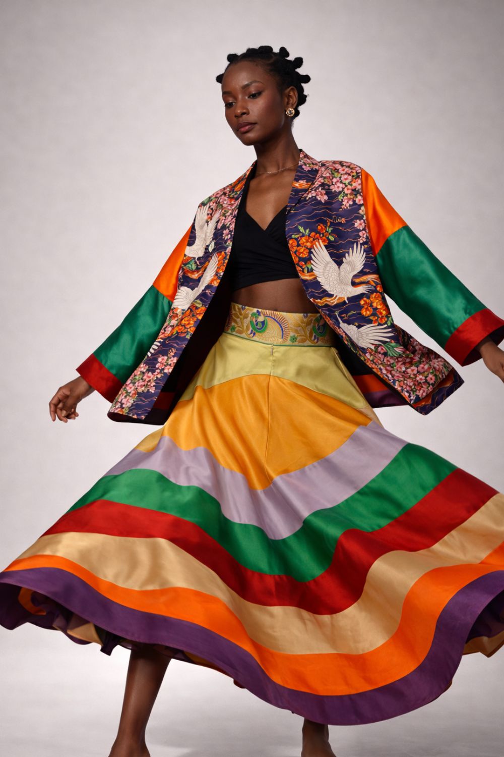 RIANNA + NINA Ooak New Kimono Jacket Lux Silk One Of A Kind - Image 3