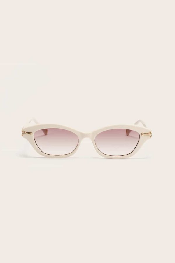 ZEUS+DION Cateye-Effect sunglasses with Metallic Details Cream