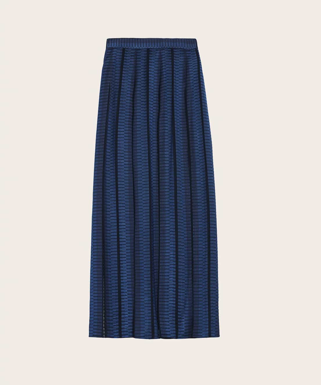 ZEUS+DION Midi Jacquard Skirt Nvy Blue
