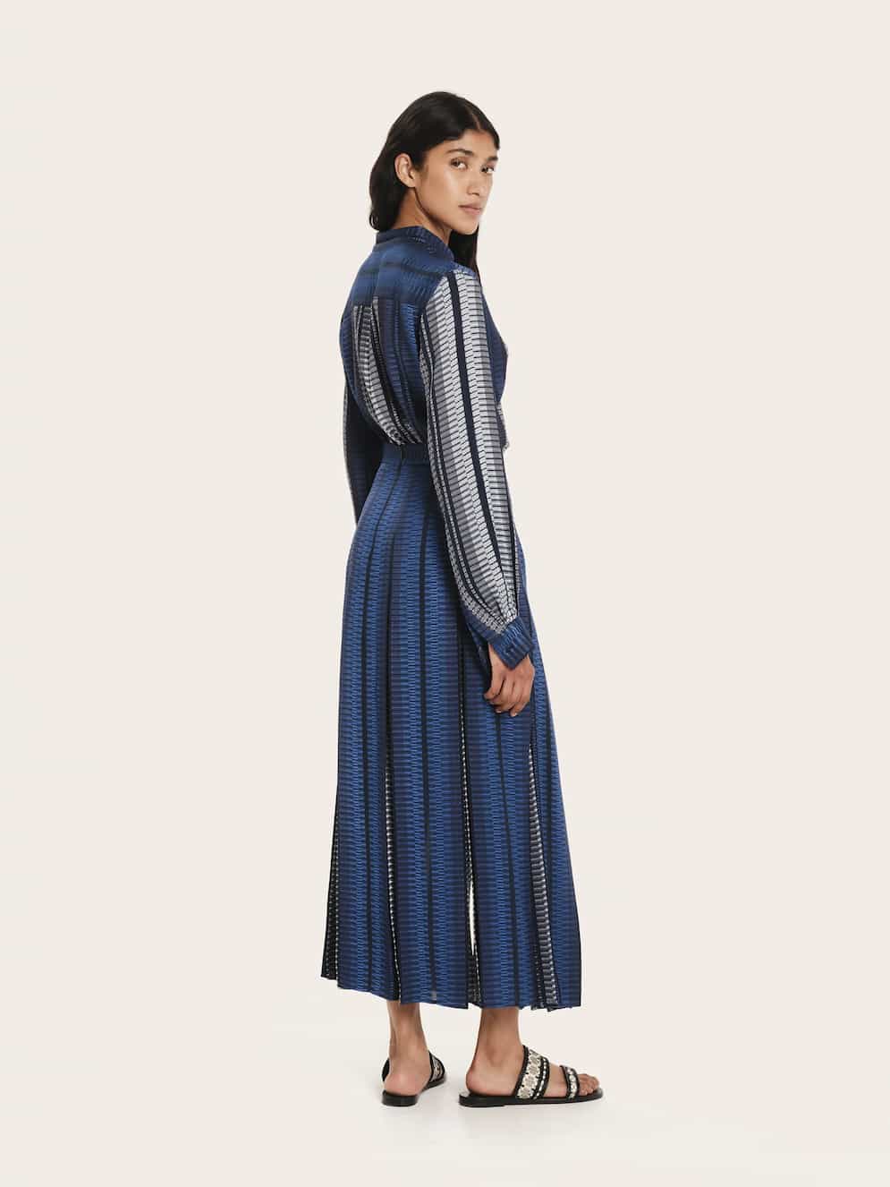 ZEUS+DION Midi Jacquard Skirt Nvy Blue - Image 2