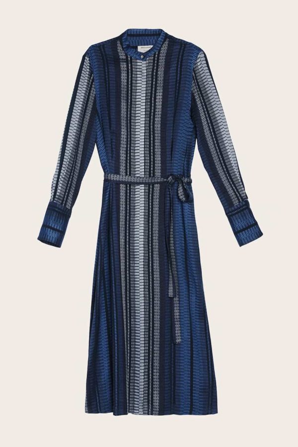 ZEUS+DION Midi Shirt Dress Dion Navy Blue