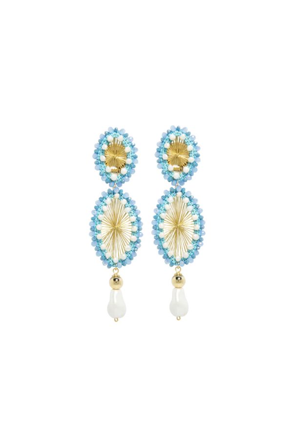 Aimer Gil Earrings Blue Pearl