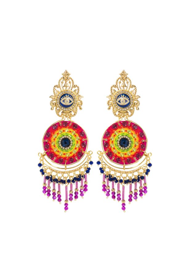 Aimer Gil Earrings Fuccia Universe