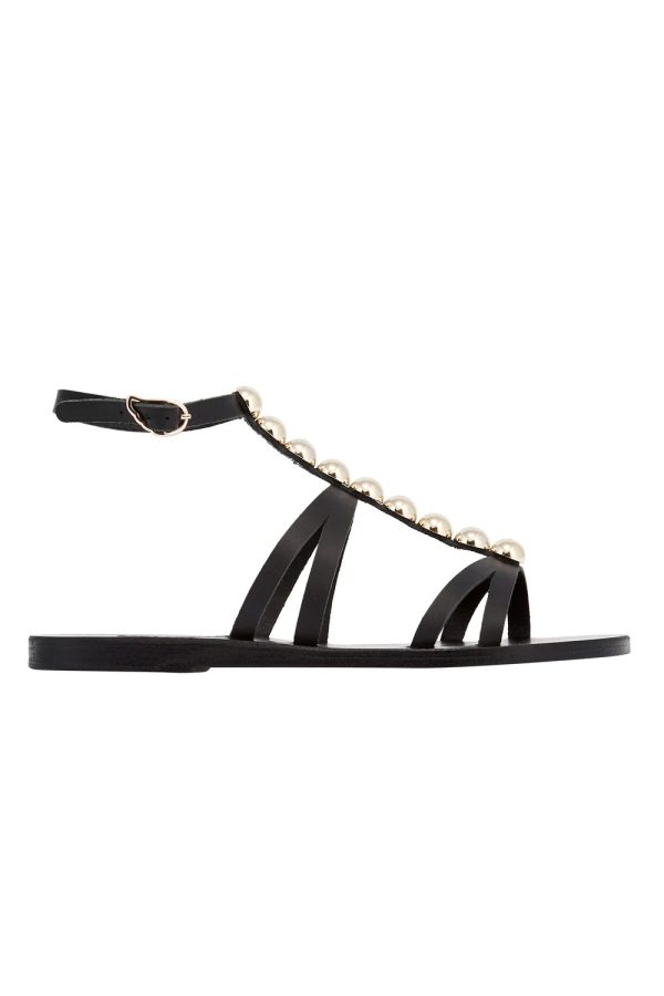 Ancient Greek Sandals Akrivi Black