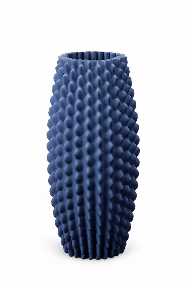 Binary Ceramics Cactus Organic Form Black Clay & Blue Glaze