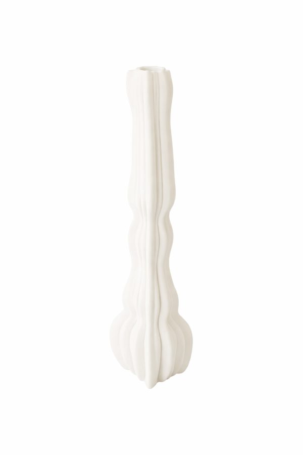 Binary Ceramics Candle Holder White Porcelain