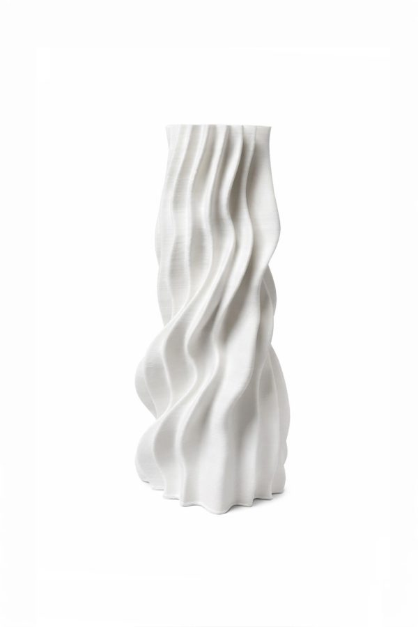 Binary Ceramics Tornado Ceramic Sculpture Porcelain White