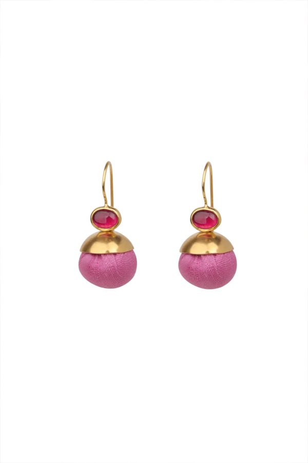 Katerina Makriyianni Candy Ball Earrings Dusty Pink