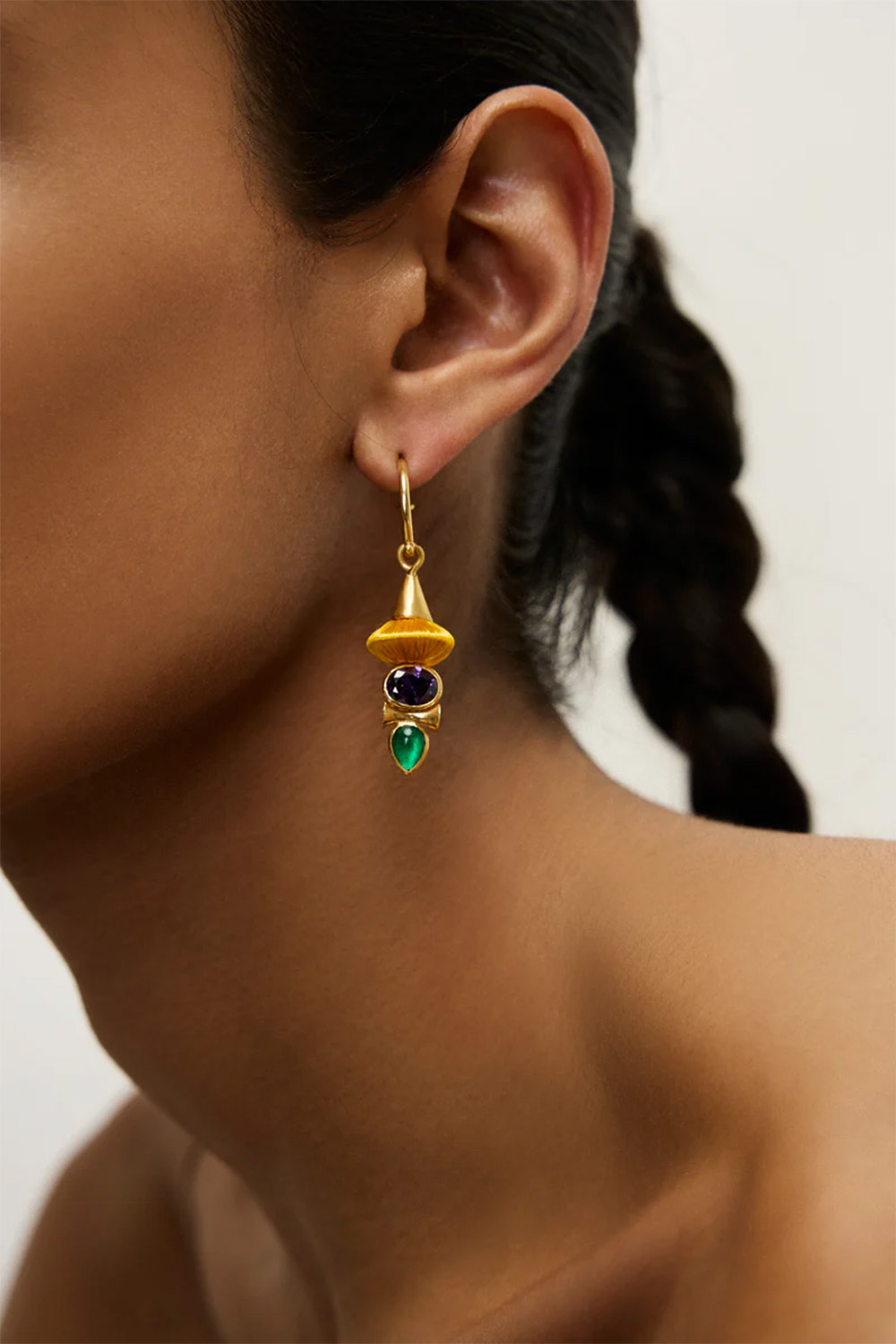 Katerina Makriyianni Happy Trinity Hoops Yellow - Image 2