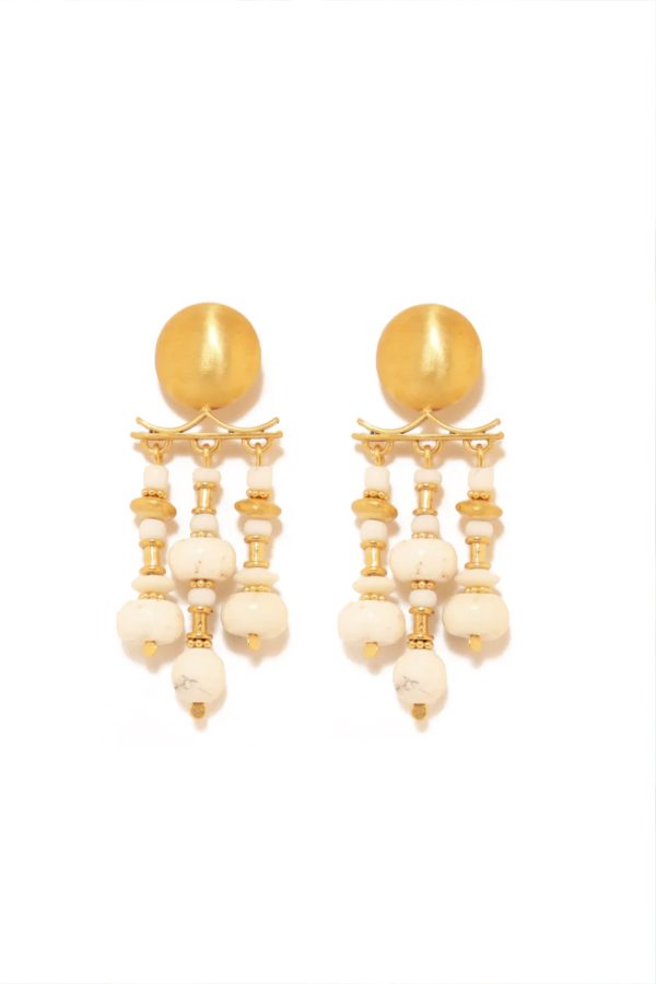 Katerina Makriyianni Melitia Chandelier Earrings White