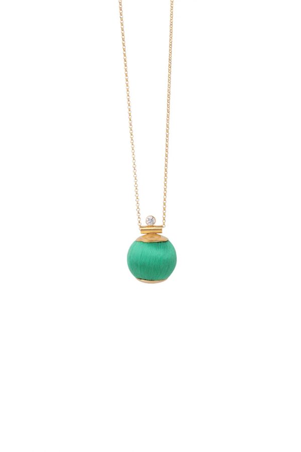 Katerina Makriyianni Mini Orb Necklace Mint