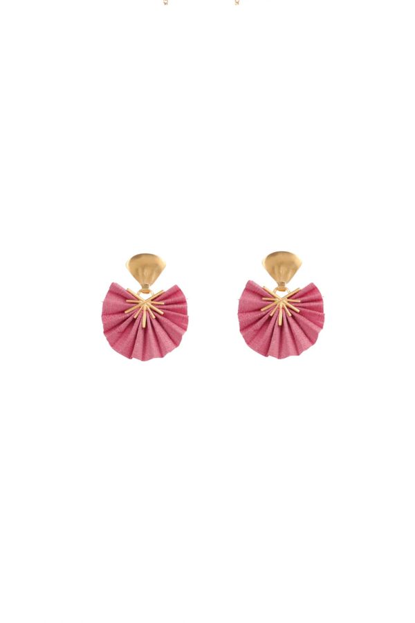 Katerina Makriyianni Mini Sparkle Fan Earrings Dusty Pink