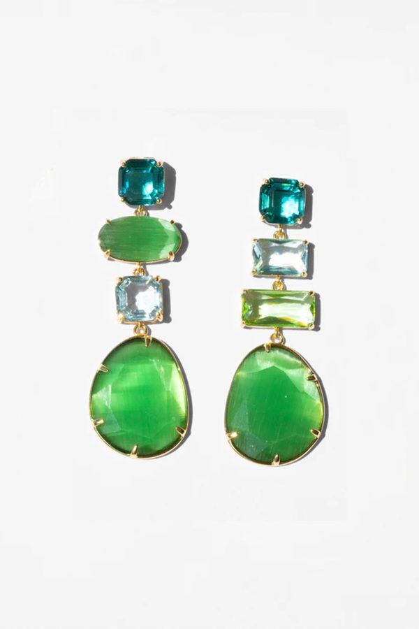 Katerina Psoma Brigitte Green Dangle Earrings