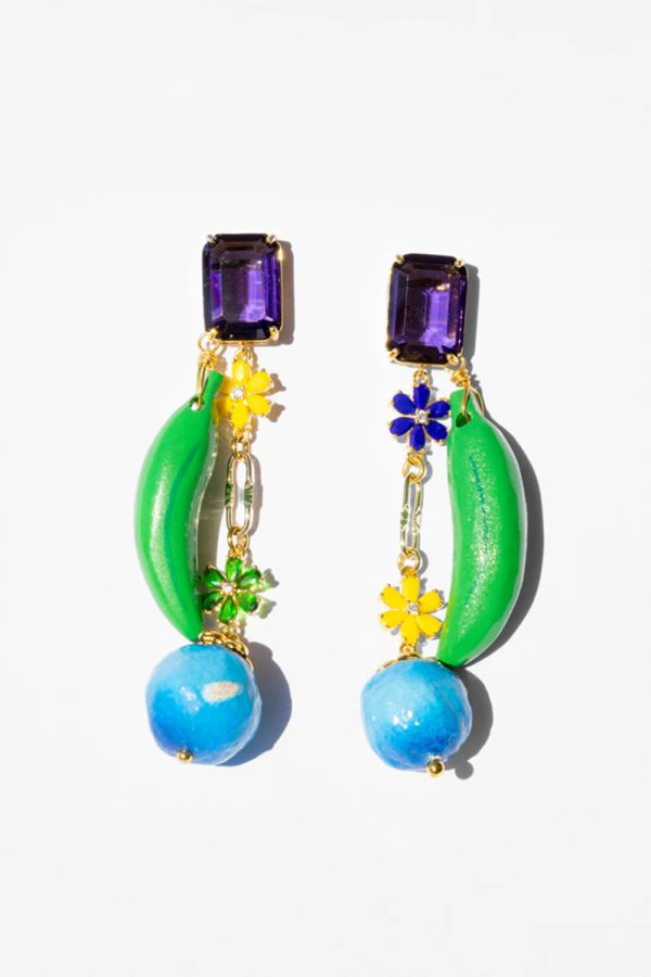 Katerina Psoma Tutti Frutti Green Banana Earrings