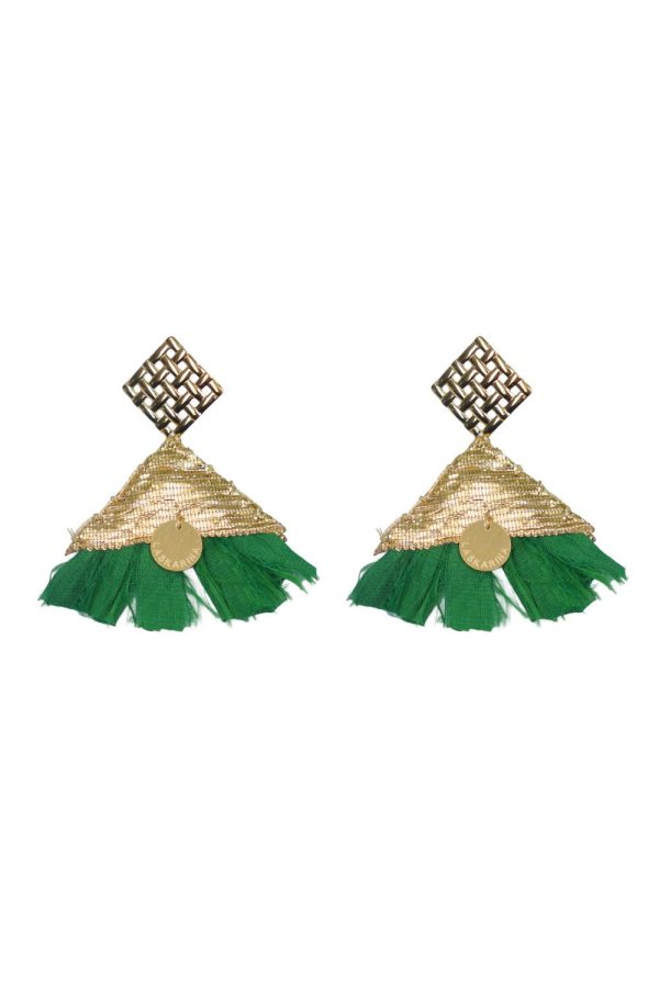 Laskarina Earrings Cleopatra Earrings Green