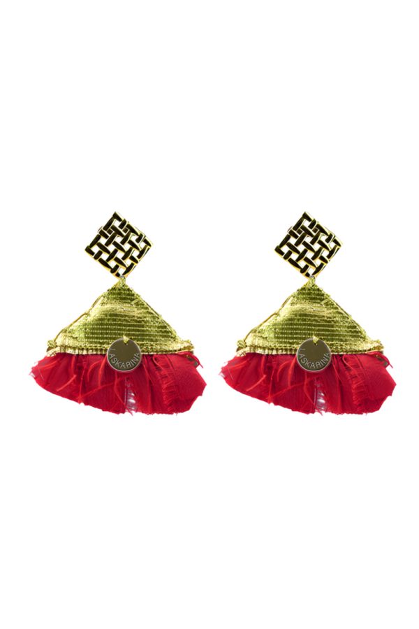 Laskarina Earrings Cleopatra Earrings Red