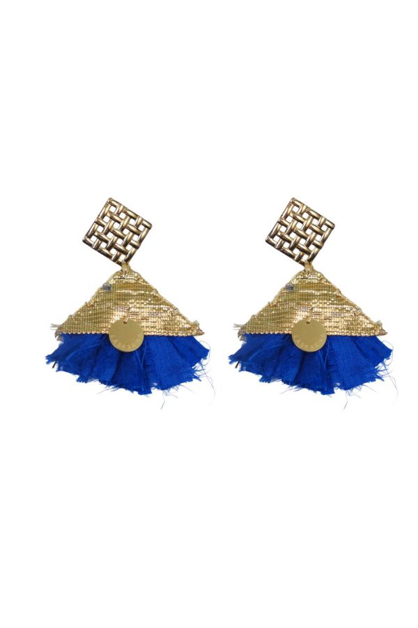 Laskarina Earrings Cleopatra Earrings Royal Blue