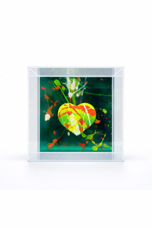 Muses x Carolina Rovithi Heart in Plexiglass Box Green