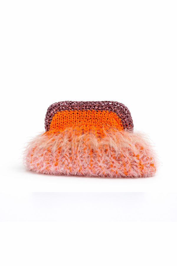 Nadia Dafri Clutch Tuy Small Orange Fluo