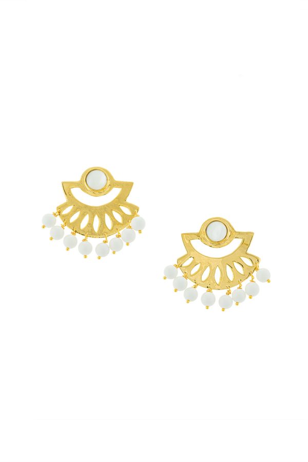 Valeska Jewellery Earrings Athor White