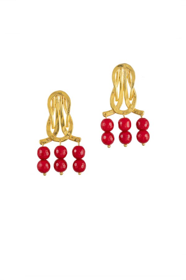 Valeska Jewellery Earrings Gaia Red