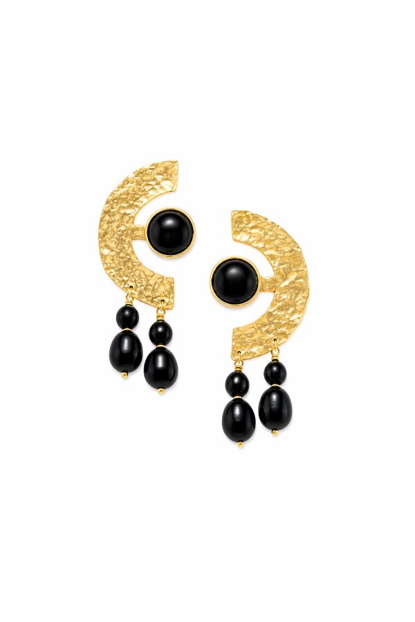 Valeska Jewellery Earrings Giza Black