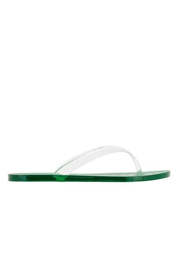 Ancient Greek Sandals Jelly Flip Flop Green Clear