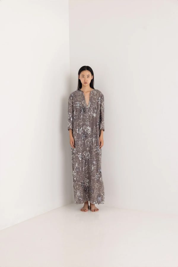 Christian Zen Matinique Maxi Caftan Stone Gray