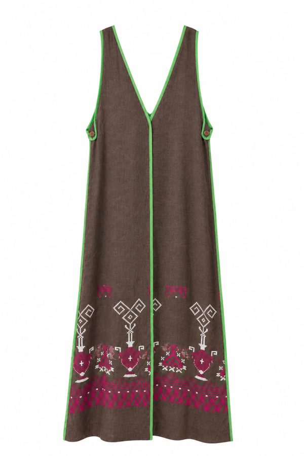 Ergon Mykonos Agrilia Dress Dark Brown