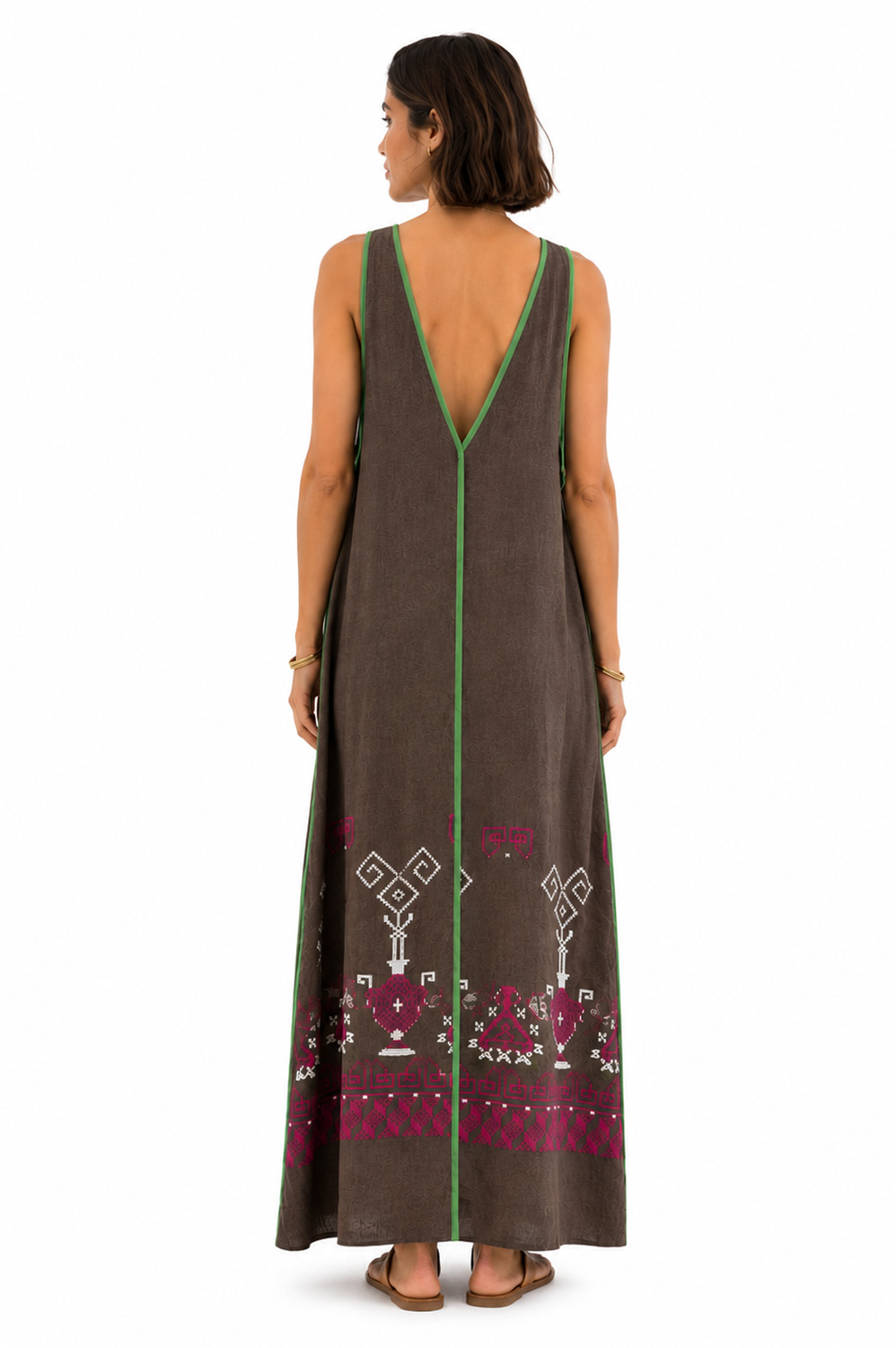 Ergon Mykonos Agrilia Dress Dark Brown - Image 2