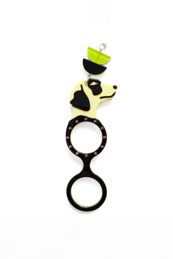 Flippan Look Green Punk Dog Pendant Glasses 15th Anniversary Edition