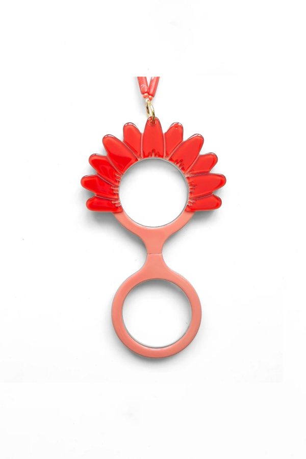 Flippan Look Orange Daisy Pendant Glasses