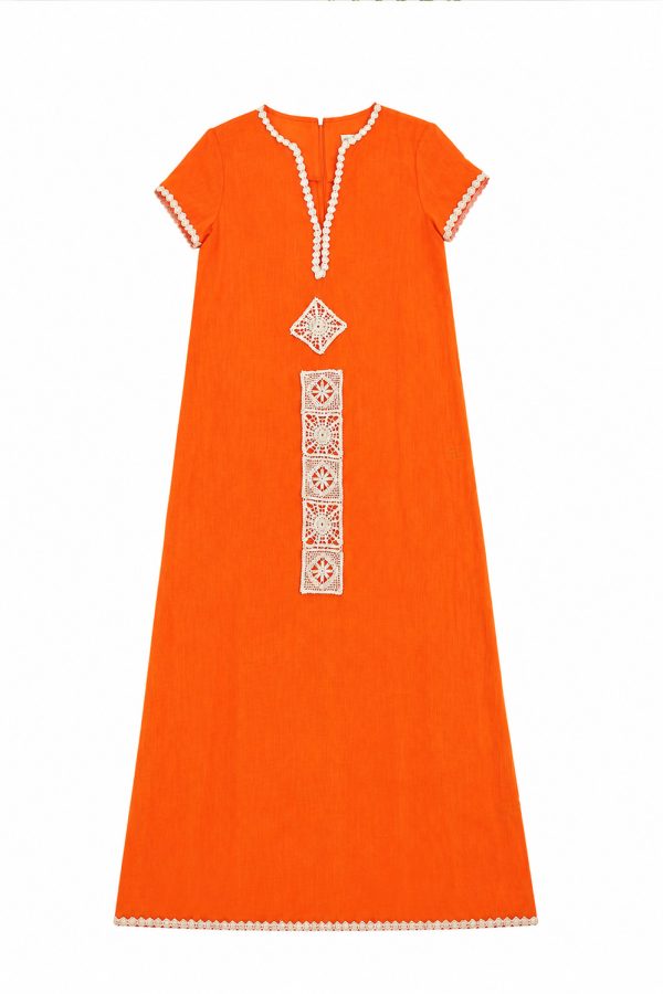 Flora Sardalos Positano Caftan Orange