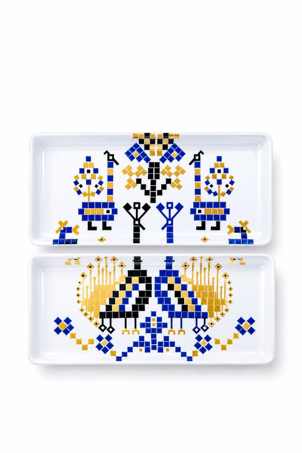 Muses Pagoni Tray Rectangular Set of Two 29x13 CM