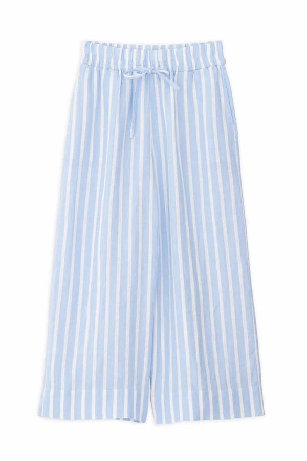 Philosophy Linen Striped Skirt Culotte Light Blue