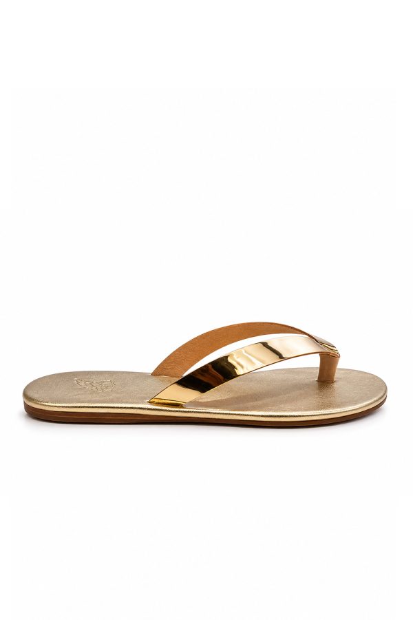 Ancient Greek Sandals Leda Mirror Gold